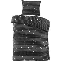 Dekbedovertrek Milou - zwart/wit - 140x220 cm - thumbnail