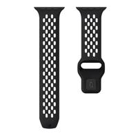 By Qubix - Ultimate Sport Edition bandje - Zwart - Compatible met Apple Watch 44mm / 45mm / 46mm / 49mm - Compatible Apple watch bandjes - thumbnail