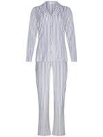 Pastunette Dames Pyjama met knoopsluiting - Blauw streep - thumbnail