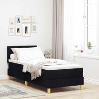 Boxspringbed met Matras Zwart 80x200 cm Stof - thumbnail