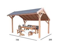 Kapschuur Landleven 73, 700 x 300 cm diep incl dakbedekking Buitengewoon Boet - Buitengewoon de boet - thumbnail