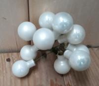 Kerstballetjes glasballetjes wit glas - Warentuin mix - thumbnail