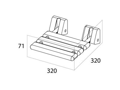 Douchezitje Tiger Libra Opklapbaar Wit