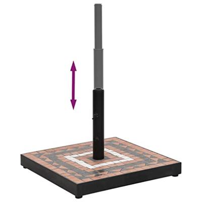 Parasolvoet vierkant 12 kg terracottakleurig wit - thumbnail