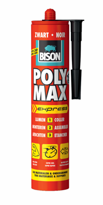 Bison Poly Max® Express Zwart Koker | 425 g - 6308387 Bison Poly Max® Express Zwart Koker | 425 g - 6308387