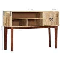 Wandtafel 115x30x76 cm massief ruw mangohout - thumbnail