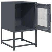 Nachtkastje 36x39x60,5 cm koudgewalst staal antracietkleurig - thumbnail