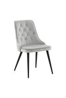 Nohr Eetkamerstoel 'Damar' Velvet, kleur Lichtgrijs - thumbnail