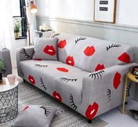 Sofa covers all-inclusive slip-resistente sectionele elastische volledige Bank cover sofa cover en kussensloop specificatie: vier zits + 2 pc's kuss - thumbnail