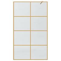 VidaXL Inloop douche wand goud 115 x 195 cm gehard glas - thumbnail