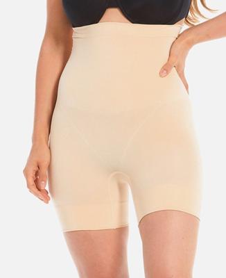 Magic Shapewear - hoge corrigerende boxershort - SlimShaper - Naadloze shapewear boxershort die niet doorschijnt - S - Huidskleur | Dames boxer - -