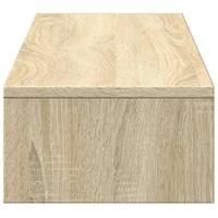 Monitorstandaard met lades 100x27x15 cm hout sonoma eikenkleur - thumbnail
