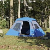 VidaXL Gezinstent 6-persoons waterdicht snelontgrendeling blauw - thumbnail