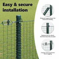 VidaXL Afrasteringspaal groen 10 x 1,6 m (25 x 25 mm gaas) - thumbnail