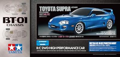 Tamiya 1:10 RC auto Elektro Straatmodel RC Toyota Supra (JZA80) BT-01 Blauw Achterwielaandrijving Bouwpakket 2,4 GHz