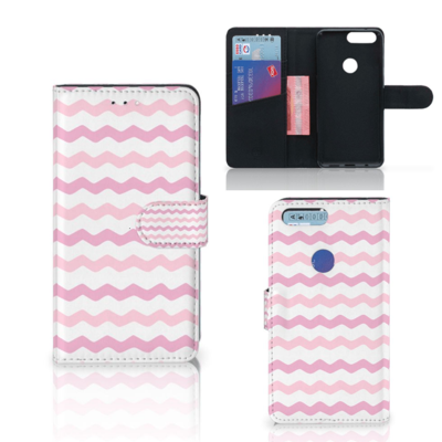 OnePlus 5T Telefoon Hoesje Waves Roze OnePlus 5T Telefoon Hoesje Waves Roze