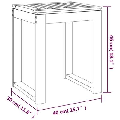VidaXL Badkamerkruk 40x30x46 cm massief walnotenhout VidaXL Badkamerkruk 40x30x46 cm massief walnotenhout