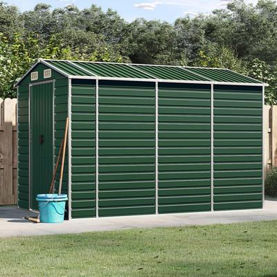 Tuinschuur 191x300x198 cm gegalvaniseerd staal groen
