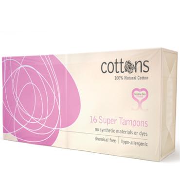 Cottons - 100% Katoen Tampons - 16 stuks | Formaat: Super Plus
