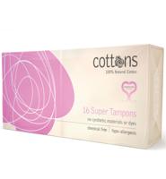 Cottons - 100% Katoen Tampons - 16 stuks | Formaat: Super Plus - thumbnail