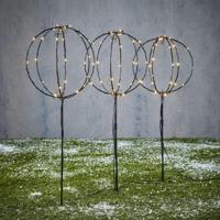 Tuinsteker LED Bal 90LEDs 60x20 cm 3 Stuks Zwart - thumbnail