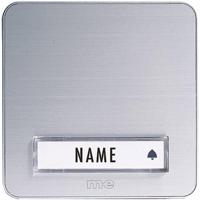 m-e modern-electronics KTA-1 A/S Belplaat Met naambord 1-voudig Zilver 12 V/1 A - thumbnail