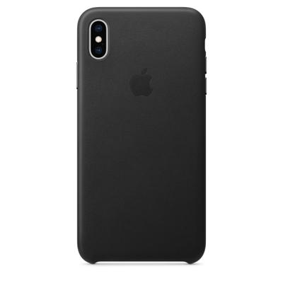 Apple Leather Case iPhone XS Max zwart