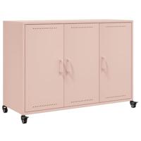 Dressoir 100,5x39x72 cm staal roze - thumbnail