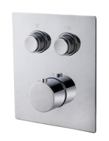 Wiesbaden Afbouwdeel Inbouwthermostaat Caral Klik Pro 2-weg Chroom - thumbnail