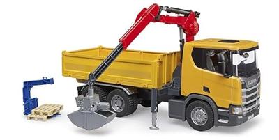 Bruder Scania Super 560R bouwvrachtwagen met kraan - thumbnail