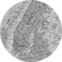 Komar Dots; Komar Home Behangcirkel Map - D1-056 - thumbnail