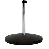 K&M 26010 Microfoonstatief zonder hengel met ronde voet zilver - thumbnail