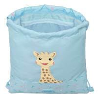 Rugtas met Koordjes Sophie la Girafe Blauw 26 x 34 x 1 cm - thumbnail