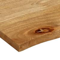 Tafelblad met natuurlijke rand 110x80x3,8 cm massief mangohout - thumbnail