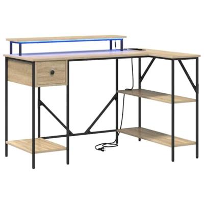 Bureau met lade Sonoma eiken 120 x 79 x 86.5 cm Bewerkt hout