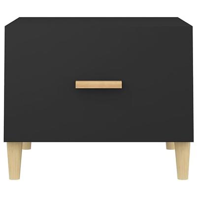 Salontafels 2 st 50x50x40 cm bewerkt hout zwart