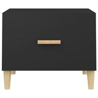 Salontafels 2 st 50x50x40 cm bewerkt hout zwart - thumbnail