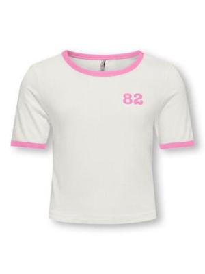 Kids ONLY zomer t-shirt S/S meisjes - off wit - Kognina