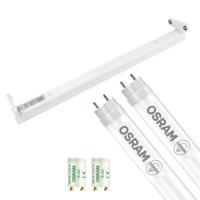 LED TL Armatuur met T8 Buis - OSRAM SubstiTUBE Value EM 840 - Aigi Dybolo - 60cm Dubbel - 15.2W - Natuurlijk Wit 4000K - thumbnail