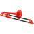 Jiggs pBone Mini Red Eb-trombone met hoes - thumbnail