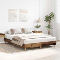 Bedframe zonder matras 150x200 cm spaanplaat bewerkt hout - thumbnail