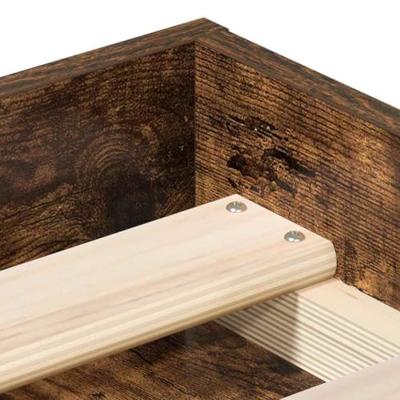 Bedframe gerookt eikenkleurig 135x190 cm Double