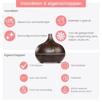 Dewdrop aroma diffuser zwart 400ml - thumbnail