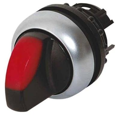 Eaton 216825 M22-WRLK-R Keuzetoets Kunststof frontring Knevel Zwart 1 stuk(s)