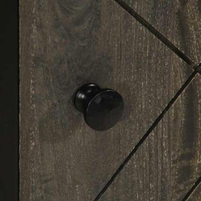 Dressoir 40x33x75 cm massief mangohout zwart