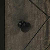 Dressoir 40x33x75 cm massief mangohout zwart - thumbnail