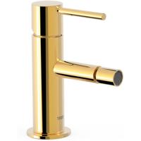 Bidetmengkraan Tres Study Exclusive Hendel Uitloop Recht 8 cm Rond Goud - thumbnail