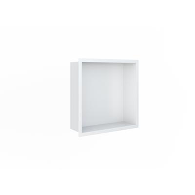 Looox BoX nis - 30x30x7cm - inbouw - met flens - wit box30flw Looox BoX nis - 30x30x7cm - inbouw - met flens - wit box30flw