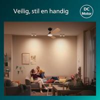 Philips LED Olas Plafondventilator 30 W (Ø x h) 1070 mm x 310 mm Zwart Met afstandsbediening, Dimbaar - thumbnail