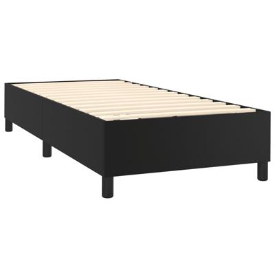 Boxspring met matras kunstleer zwart 180x200 cm